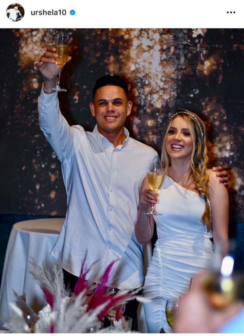 El beisbolista colombiano de los Yankees Giovanny Urshela se casó a sus 30  años - Infobae