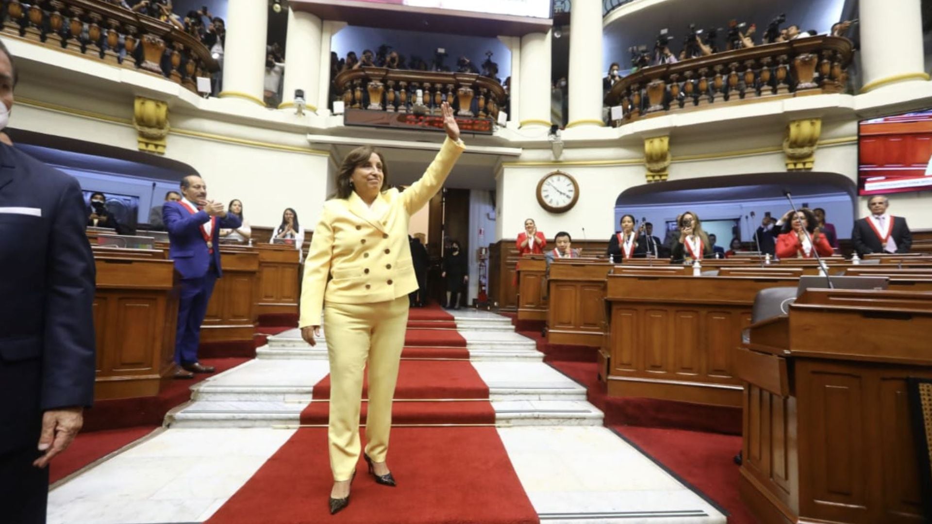 Dina Boluarte en el Congreso de la República. (Foto: Andina)