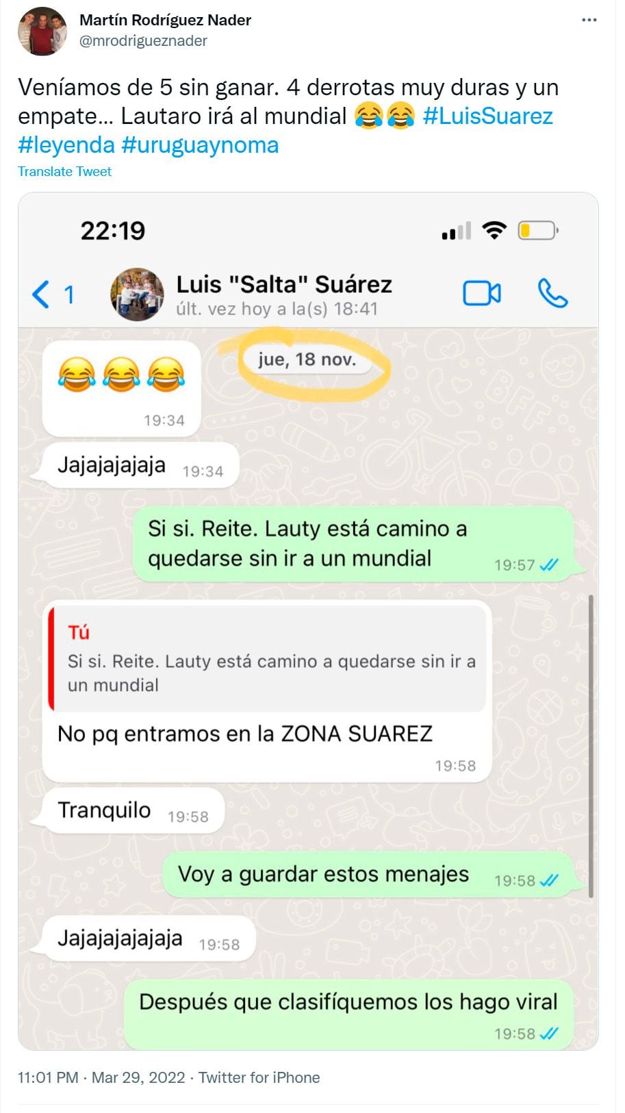 MENSAGENS DE LUIS SUAREZ