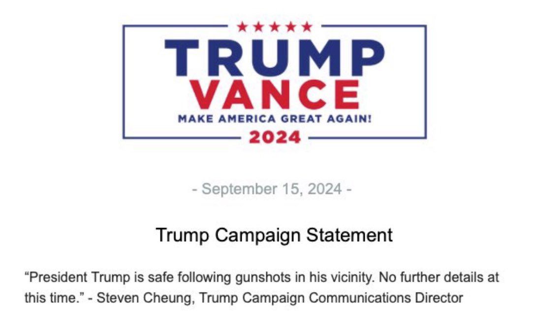 El comunicado del equipo de campaña de Trump