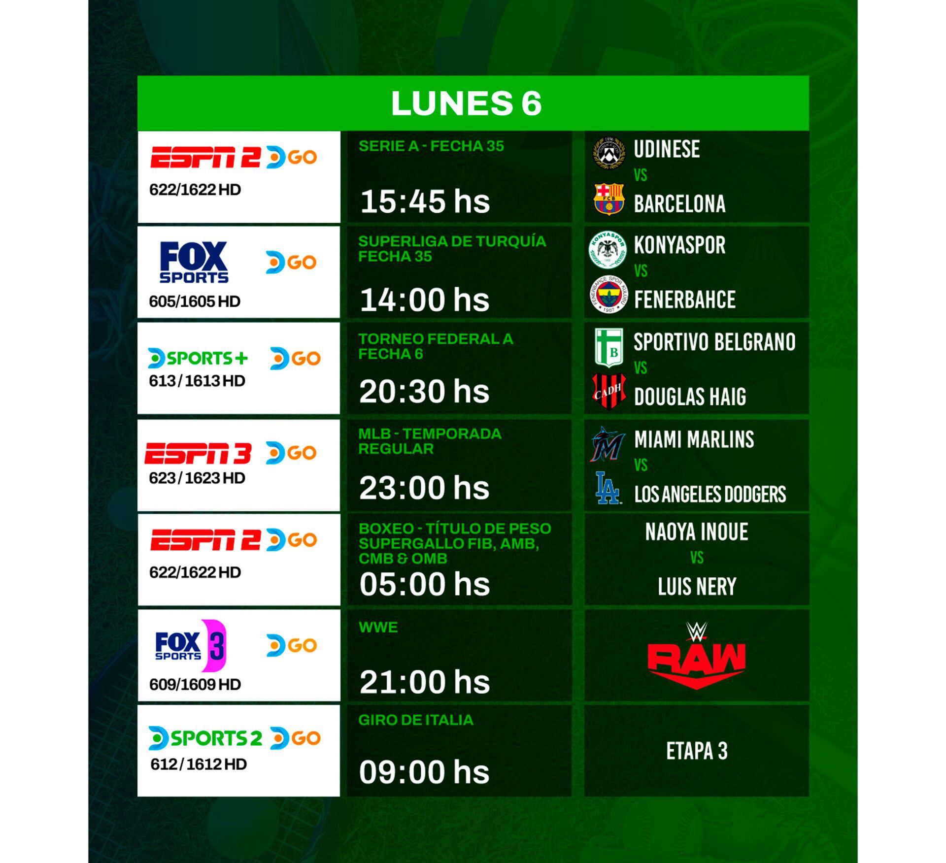 agenda deportiva viernes 26, sabado 27 y domingo 28