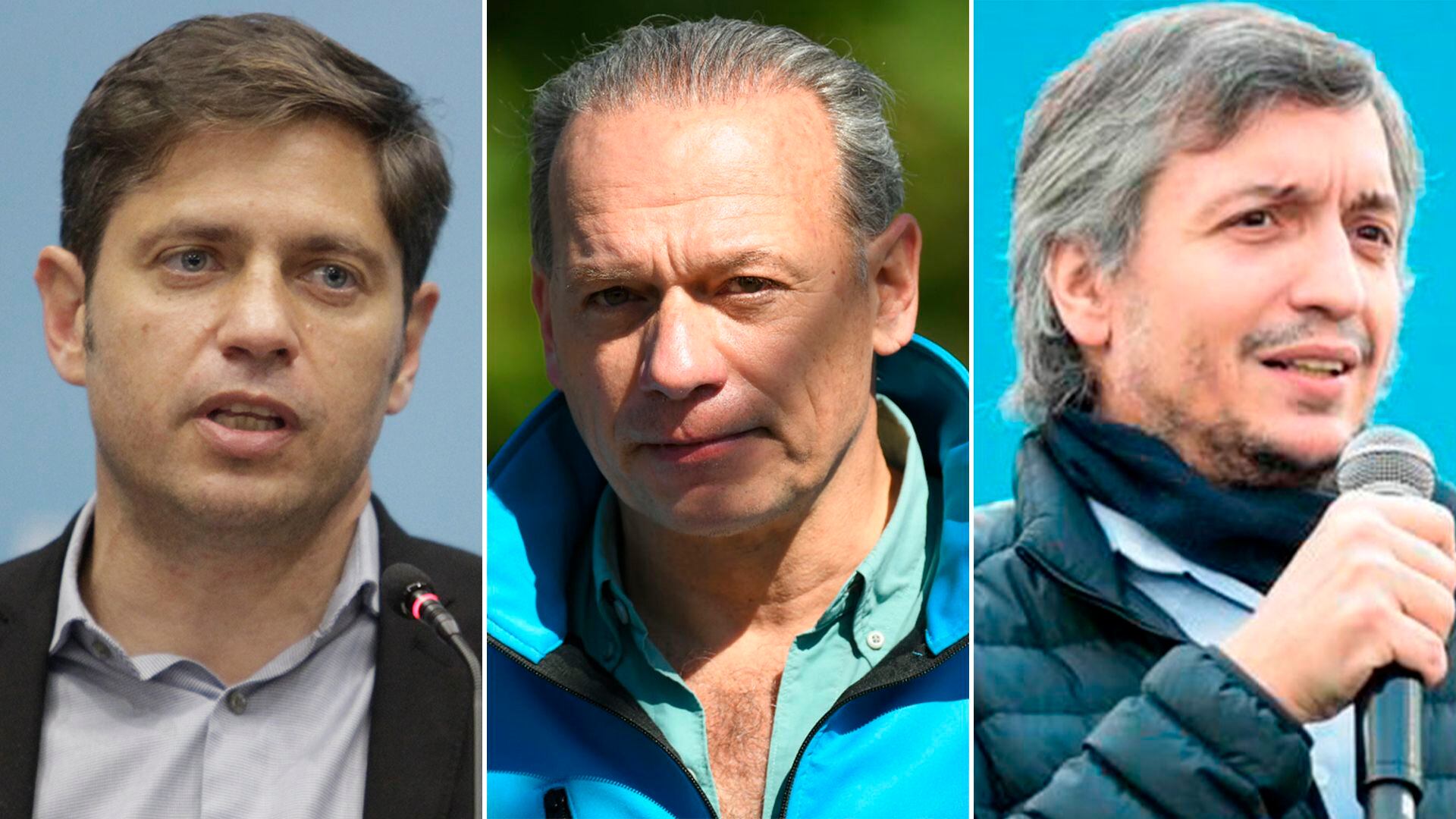 Axel Kicillof, Sergio Berni y Máximo Kirchner 