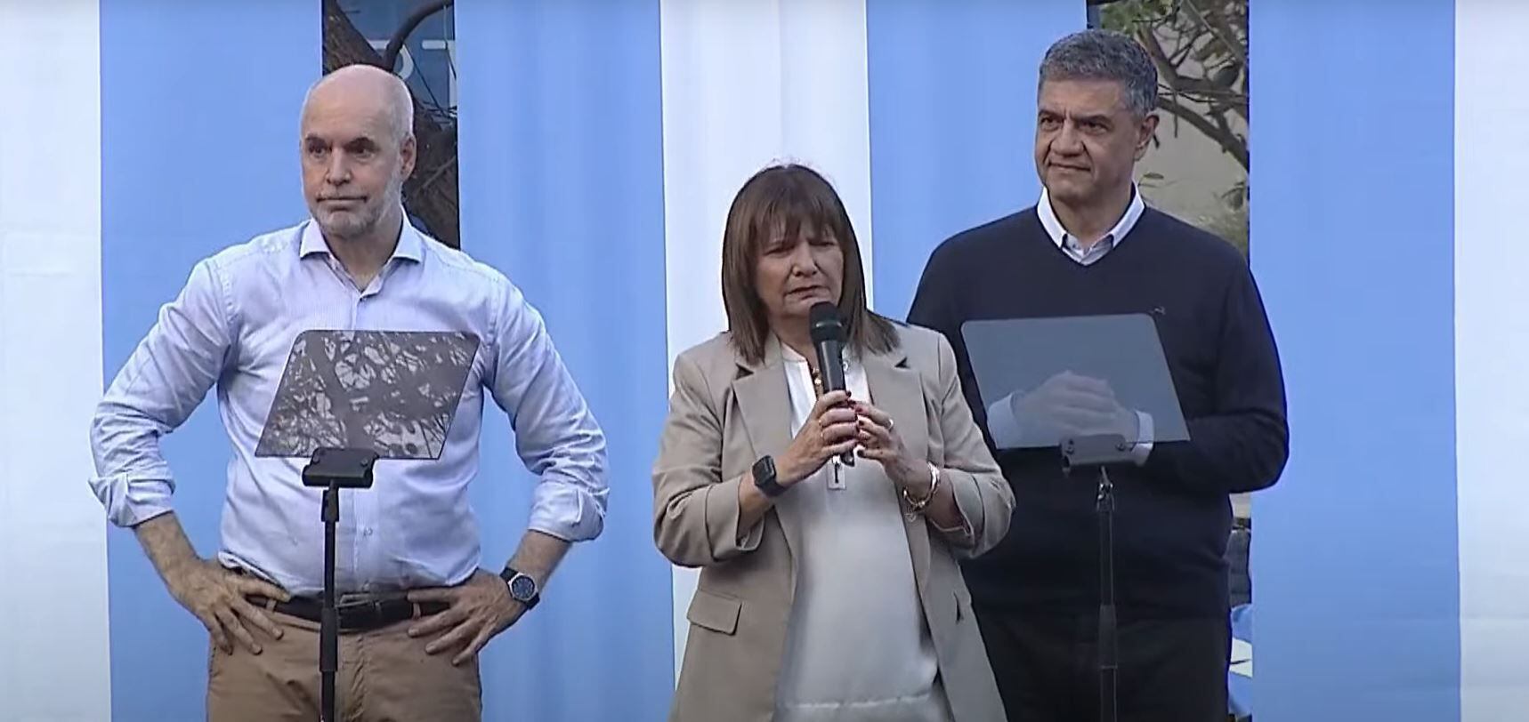 Patricia Bullrich encabezó el cierre de campaña en la Ciudad de Buenos Aires, junto a Horacio Rodríguez Larreta y Jorge Macri
