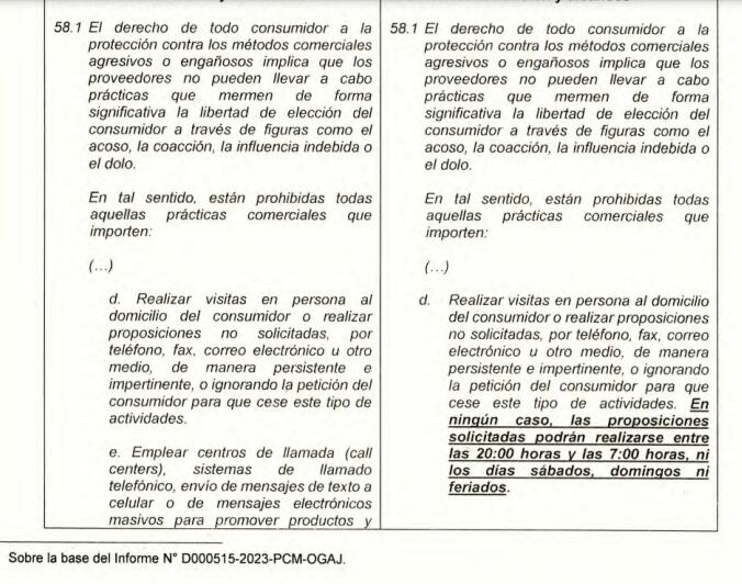 Llamadas spam solo serían prohibidas en un horario específico. Incluso en el nuevo texto aprobado por el Congreso. (Captura)