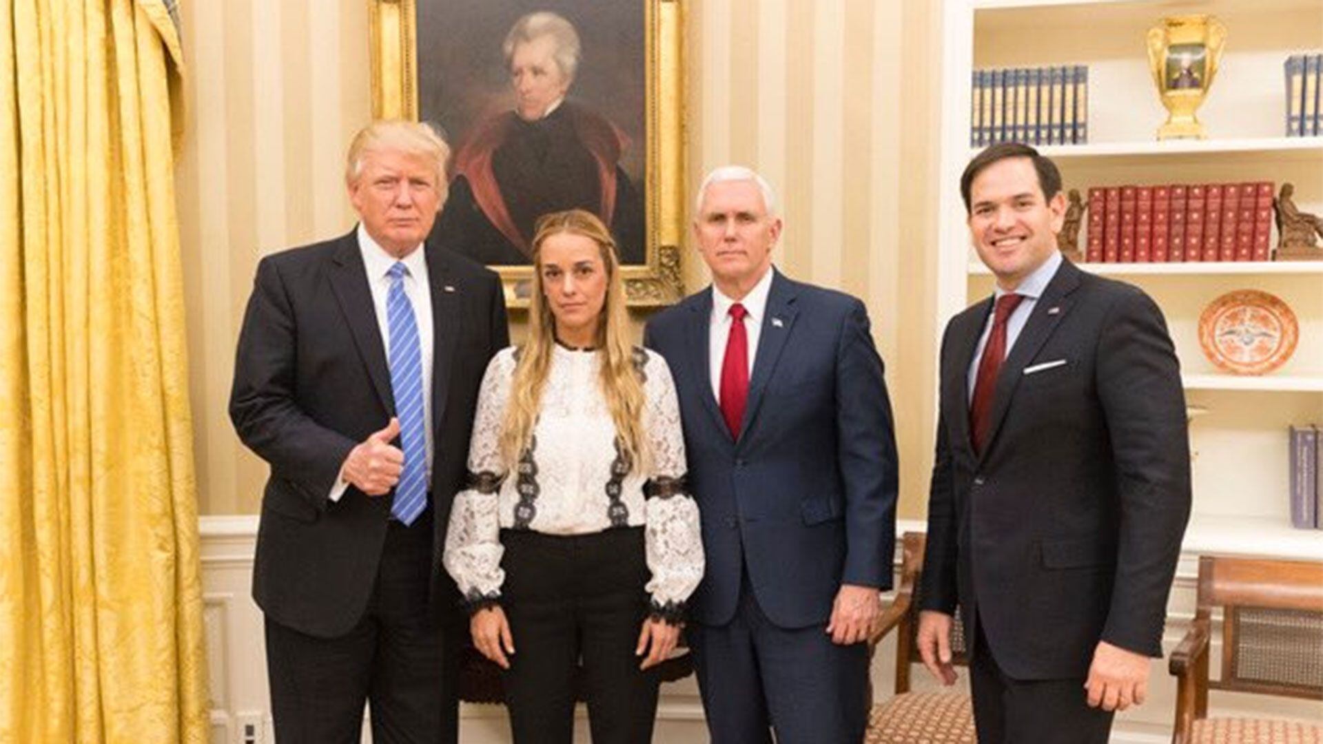 El encuentro de Lilian Tintori y Donald Trump.