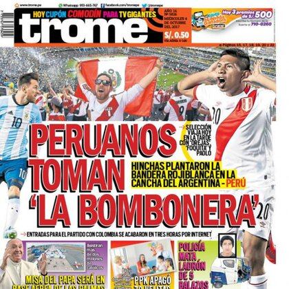 Trome Peru Miercoles 4 De Octubre De 17 Infobae