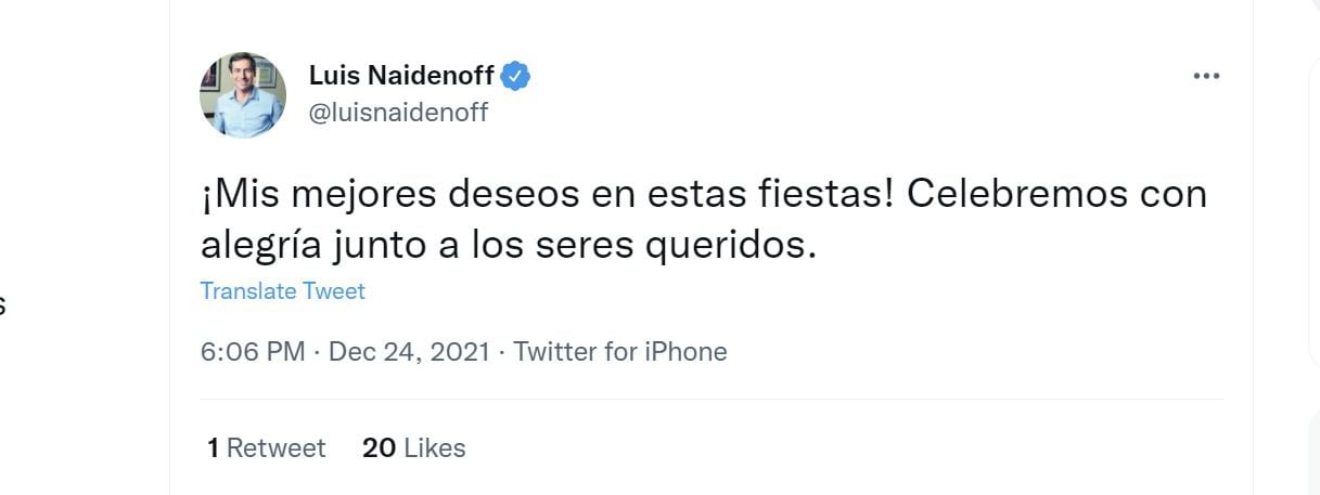 Desde la UCR se expresó Luis Naidenoff