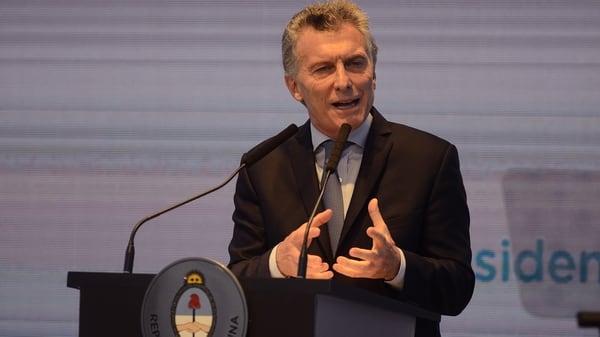 Mauricio Macri habla durante el acto que se realizó en el CCK (DyN)