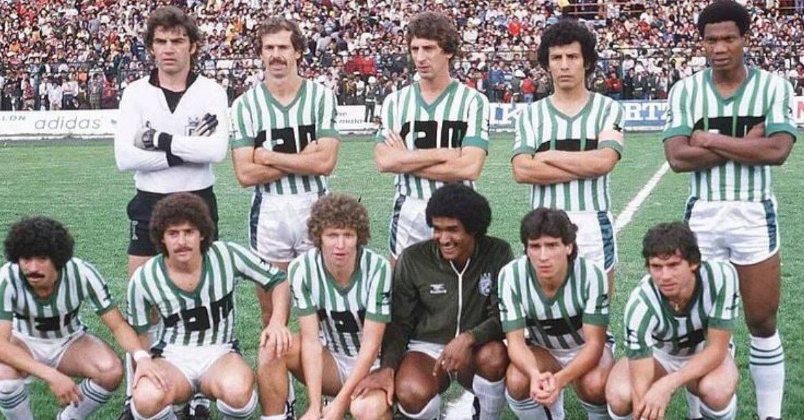 Guillermo La Rosa y César Cueto en el equipo de Atlético Nacional campeón de Colombia en1981.