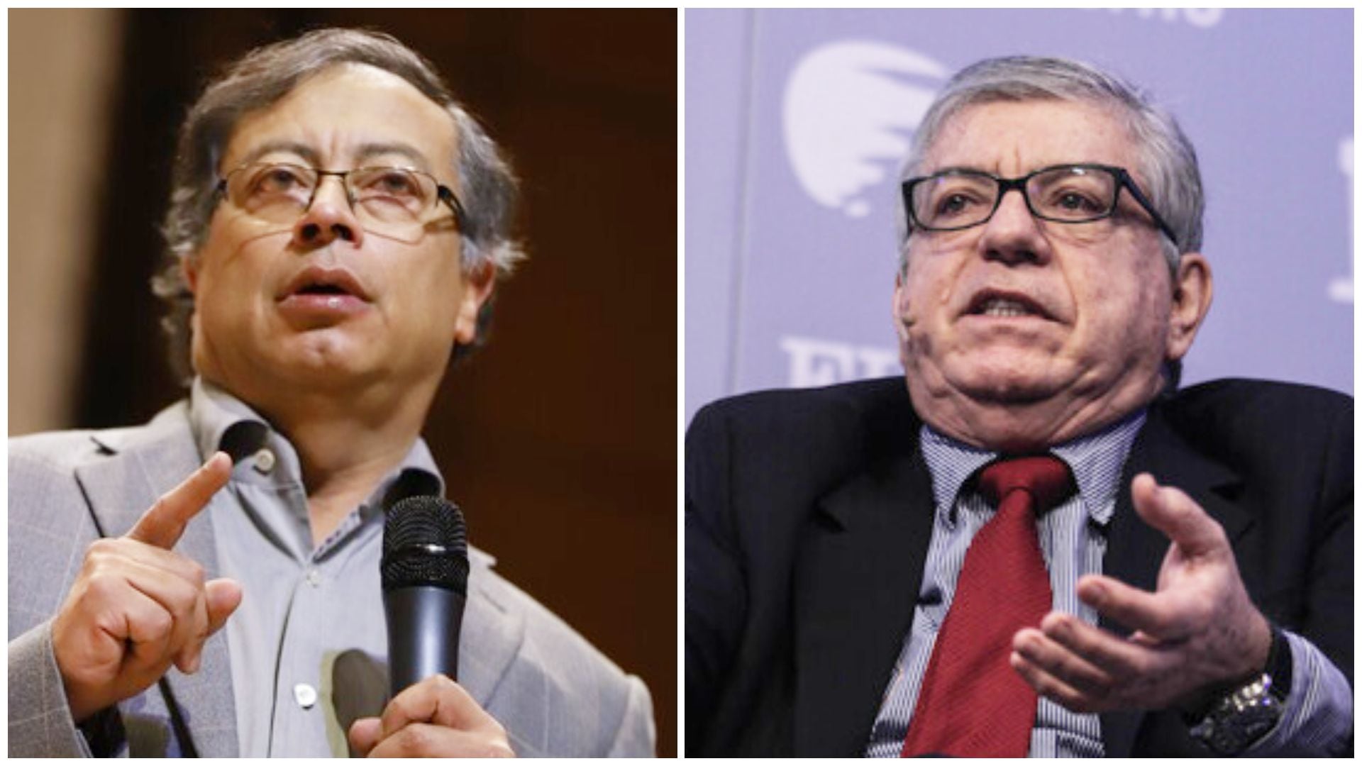 The trills of Gustavo Petro when he attacked César Gaviria for helping Duque and not him. Photos: Colprensa.