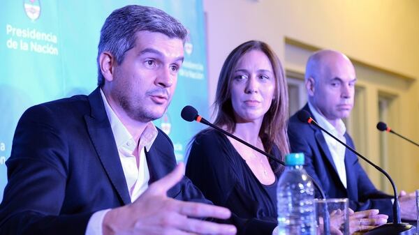 Marcos Peña, María Eugenia Vidal y Horacio Rodríguez Larreta (Presidencia)