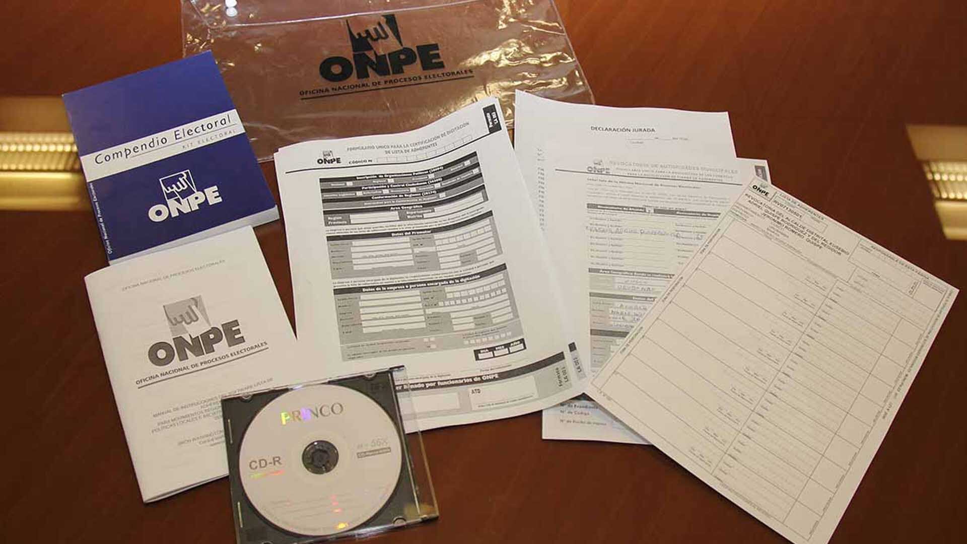 Kit de revocatoria que entrega la ONPE. (Foto: ONPE)