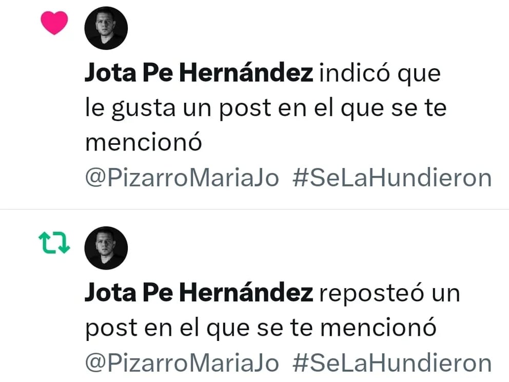 Le Llueven Críticas A Jota Pe Hernández Por Mensajes Contra María José