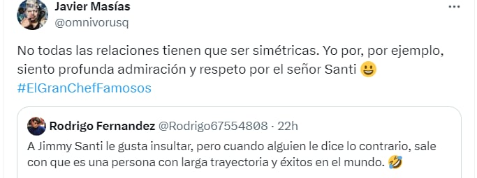 Javier Masías responde a acusaciones de Jimmy Santi.