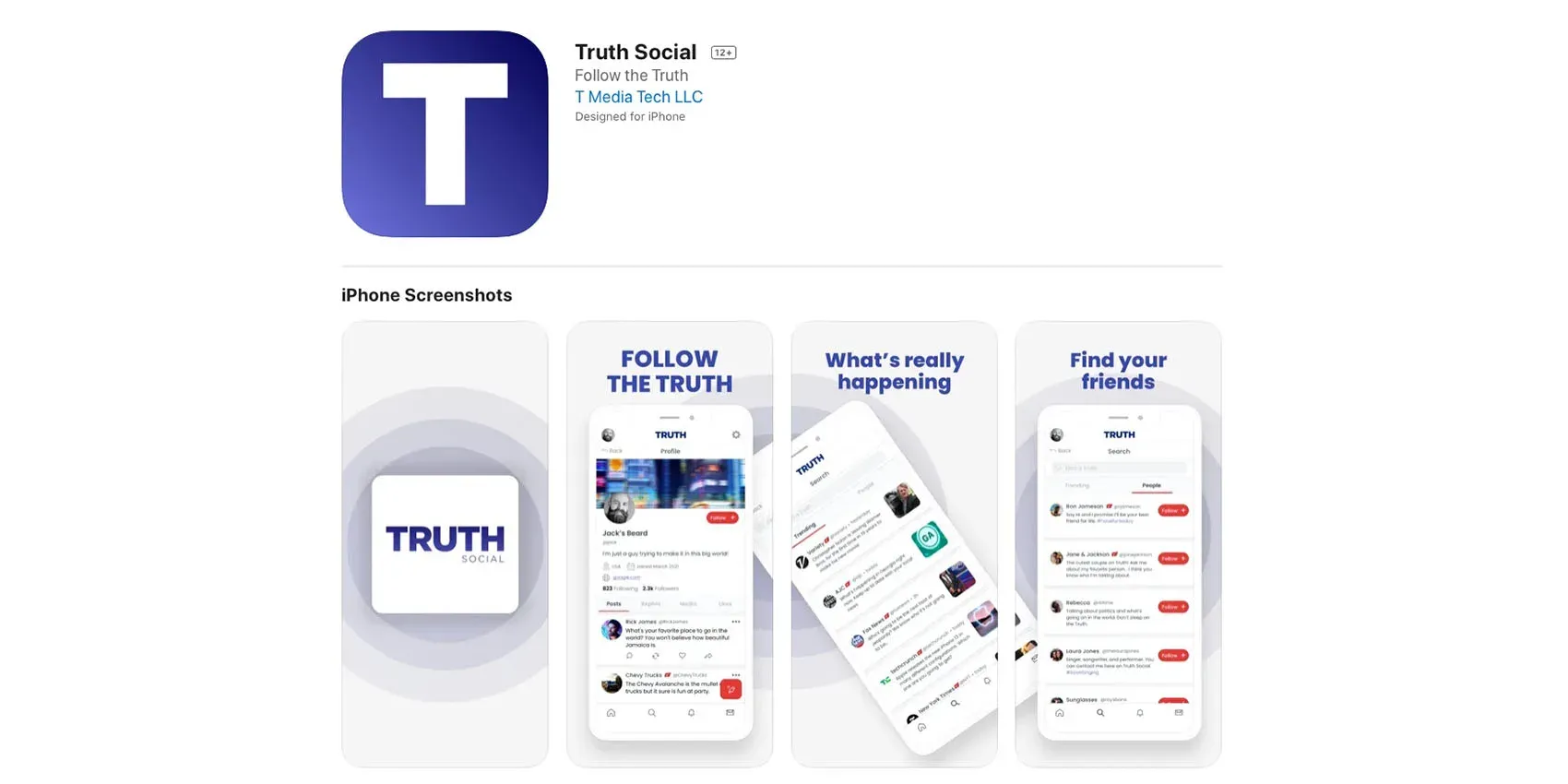 Truth Social im App Store. (Foto: ENTER.CO)