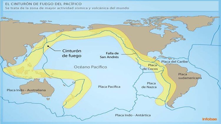 Mapa del día: las zonas del mundo con mayor actividad sísmica - Infobae