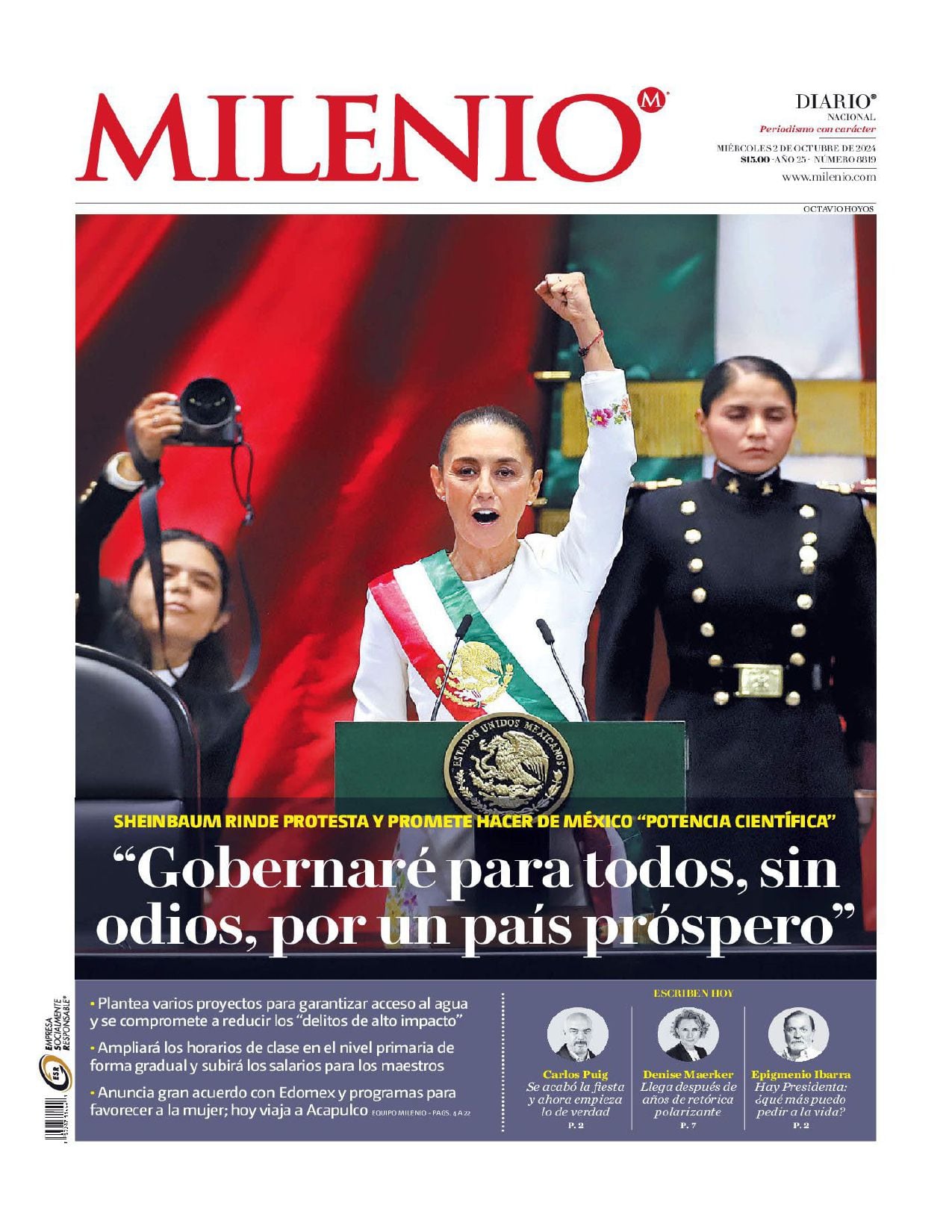 Fue recibida con distintos enfoques en las principales publicaciones del país; resaltaron que la presidenta gobernará para todos

Crédito: https://comunicacion.diputados.gob.mx/