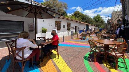 Restaurantes durante el piloto 'Bogotá A Ciolo Aberdeo'.  Foto: Ministerio de Desarrollo Económico.