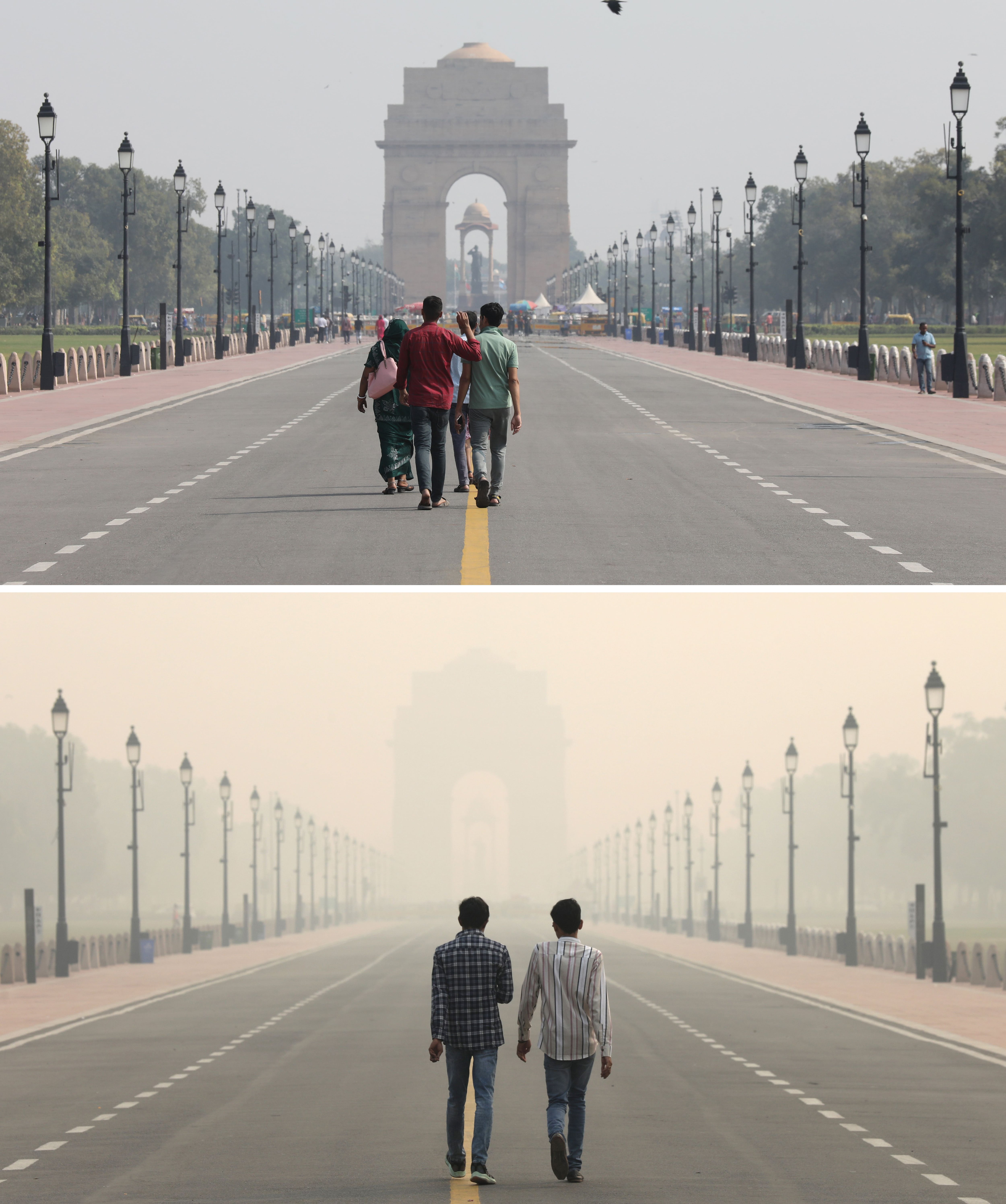 Nueva Delhi amanece bajo un espeso manto de contaminación tras el festival hindú de Diwali