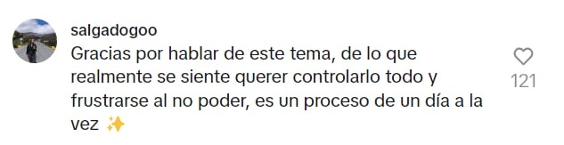 Los internautas le dieron las gracias a la joven por hablar de la frustración en redes sociales - crédito @sofi.arias.m / TikTok