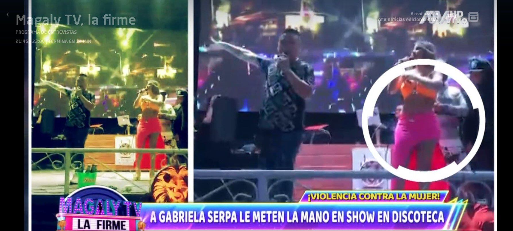 Actriz Gabriela Serpa sufrió tocamientos en pleno show.