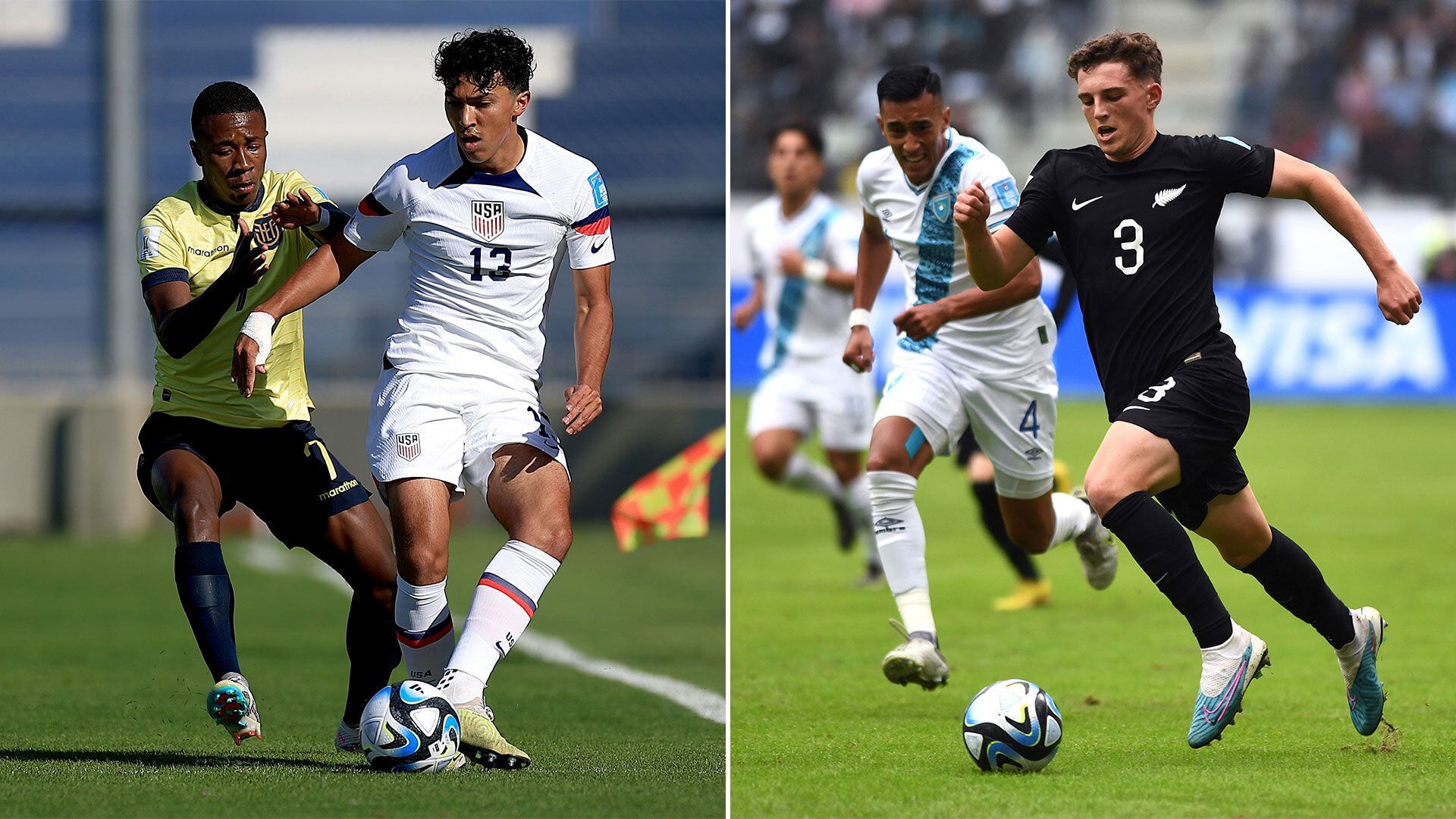 Ecuador vs Estados Unidos y Guatemala vs ueva Zelanda