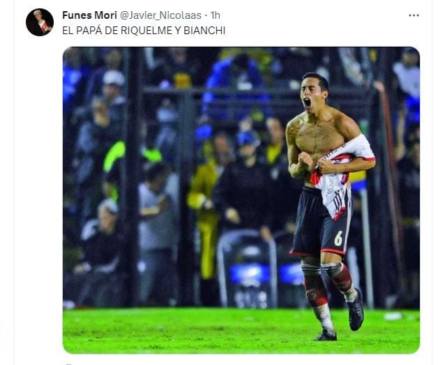 River Plate incluyó un sugerente mensaje a Boca Juniors en la presentación de Funes Mori