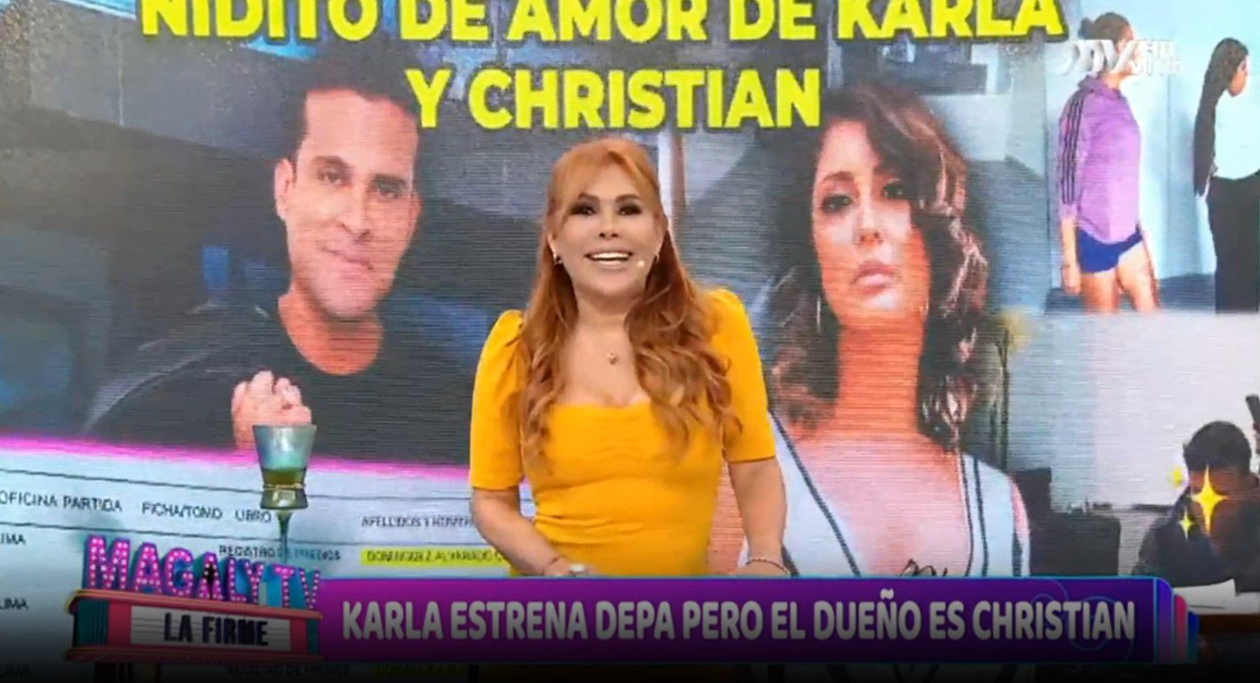 Magaly Medina advierte a Karla Tarazona: “Si la relación no funciona, ¿quién se queda con el departamento?”. (Captura: Magaly TV La Firme)