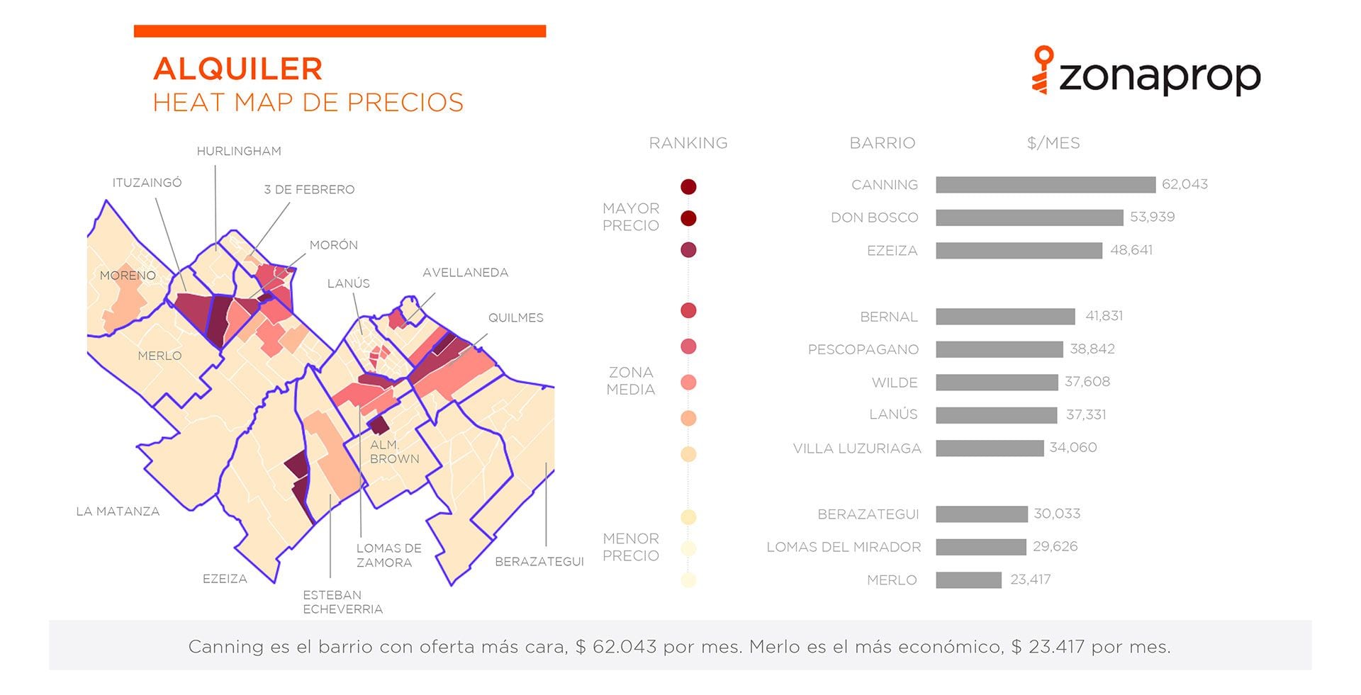 Location GBA Ouest Sud Heat Map Tarifs