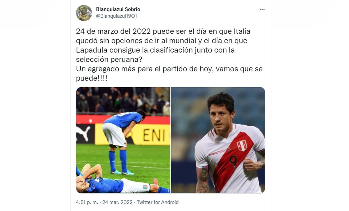 Gianluca Lapadula, the reactions after the elimination of Italy from the World Cup.