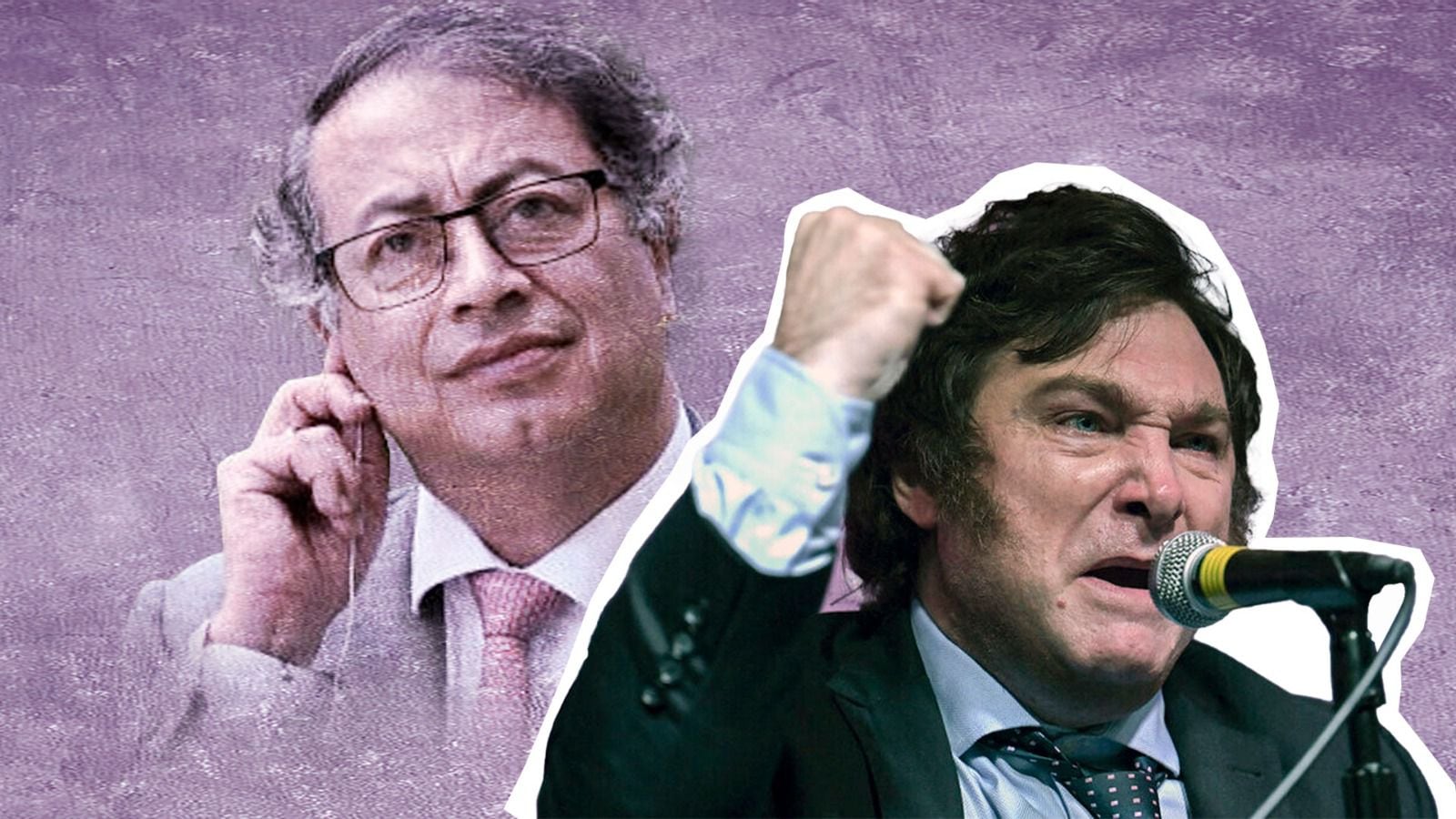 Gustavo Petro y Javier Milei