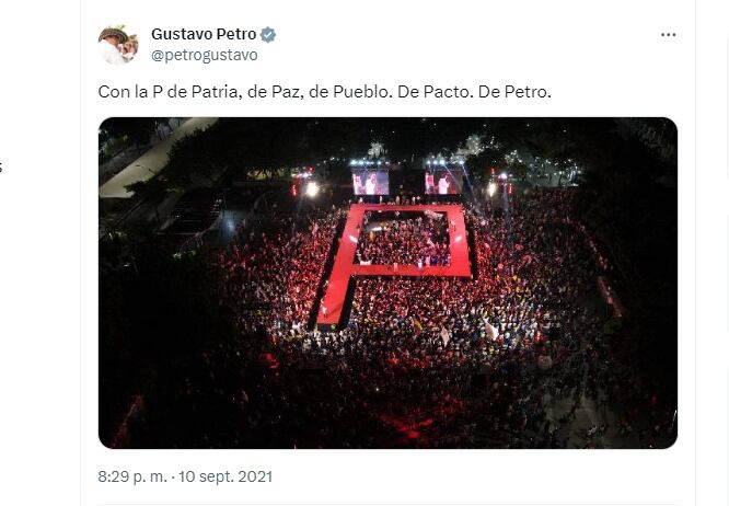 El presidente Petro advirtió que la financiación de esta manifestación en Barranquilla no es susceptible de ser sancionada por el Código Electoral, pues ocurrió meses antes de iniciar la campaña según el calendario electoral de la Registraduría - crédito @petrogustavo/X