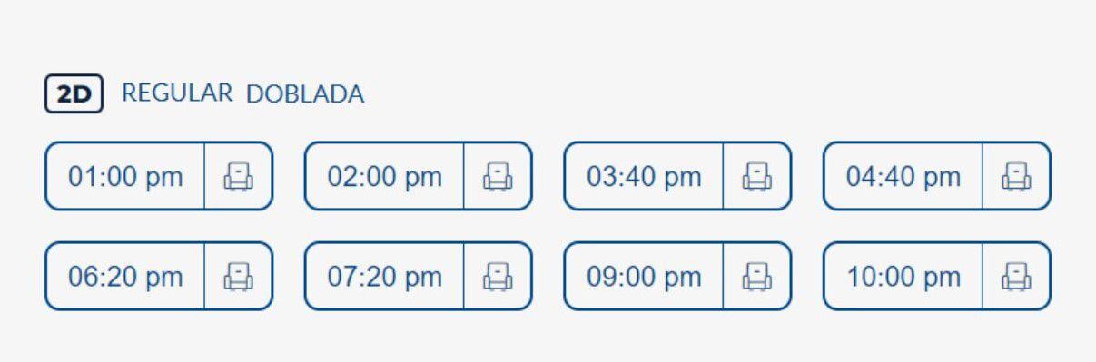 Horarios para Cineplanet Santa Clara Qhatu Plaza, sábado 10 de junio.