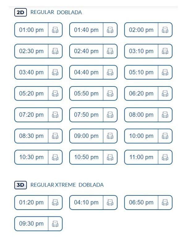 Horarios para Cineplanet Norte, sábado 10 de junio.