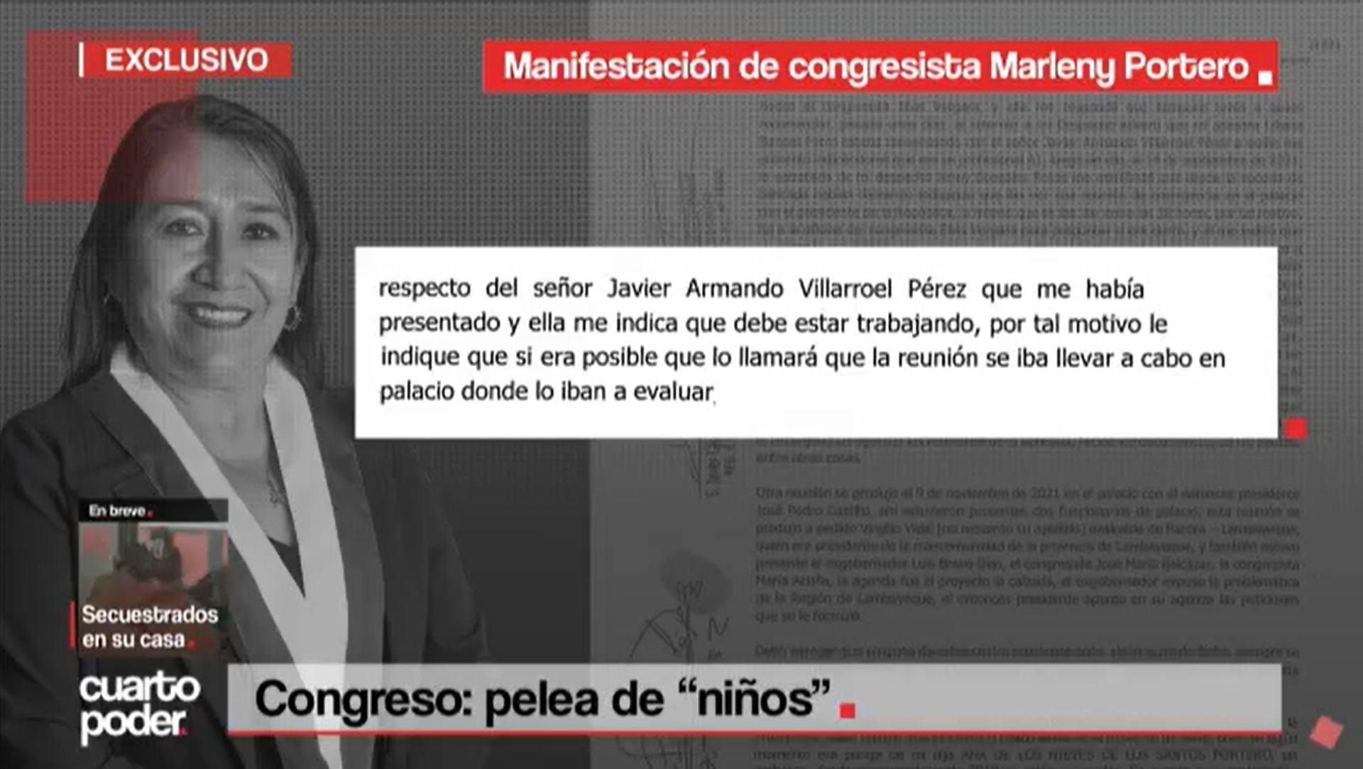 Declaración de Marleny Portero ante la Fiscalía