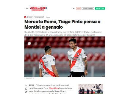 Corriere dello Sport sitúa a Gonzalo Montiel como el gran objetivo de Roma