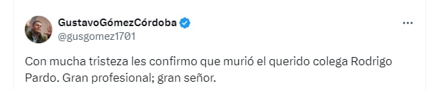 Gustavo Gómez se pronunció sobre la partida de Rodrigo Pardo - crédito Redes sociales/X