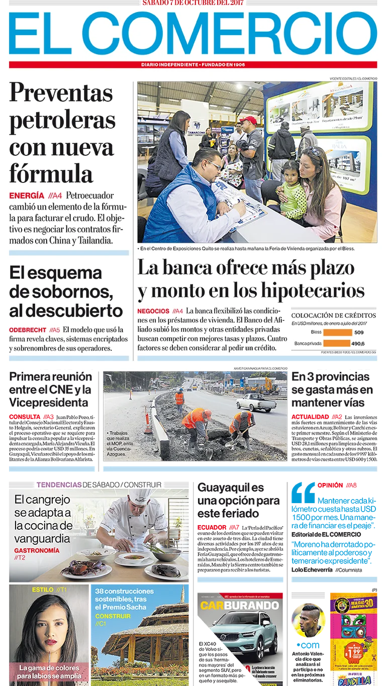 El Comercio Ecuador Lunes 09 De Octubre De 2017 Infobae