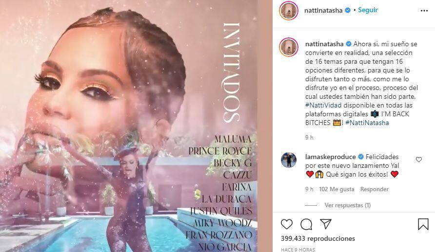 Natti Natasha Y Maluma Lanzan En Conjunto ‘imposible Amor Infobae 1940