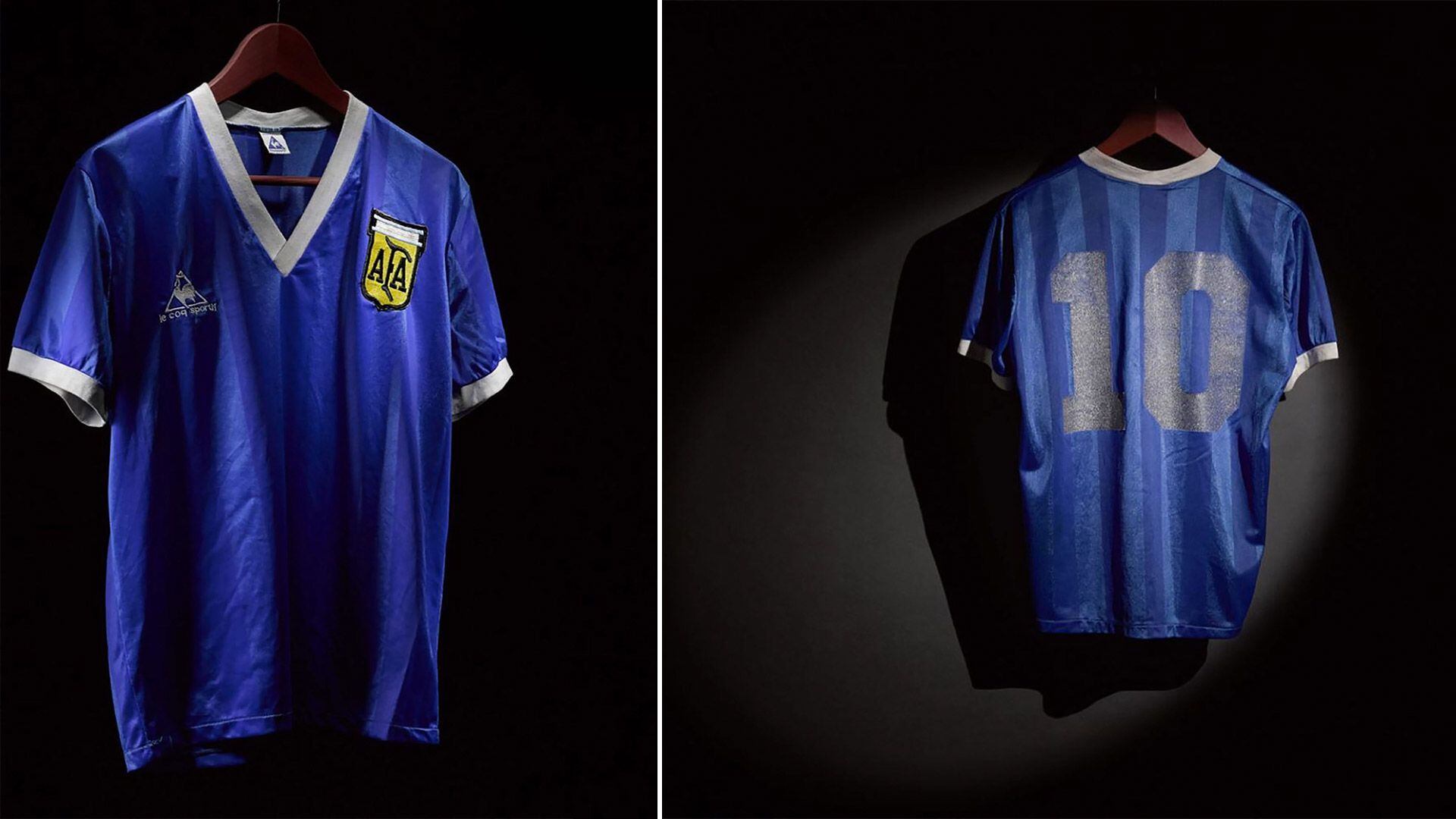 Legendary Argentinian football player Diego Maradona's shirt worn in the  1986 World Cup Match against England is auctioned online today, estimated  to Stock Photo - Alamy