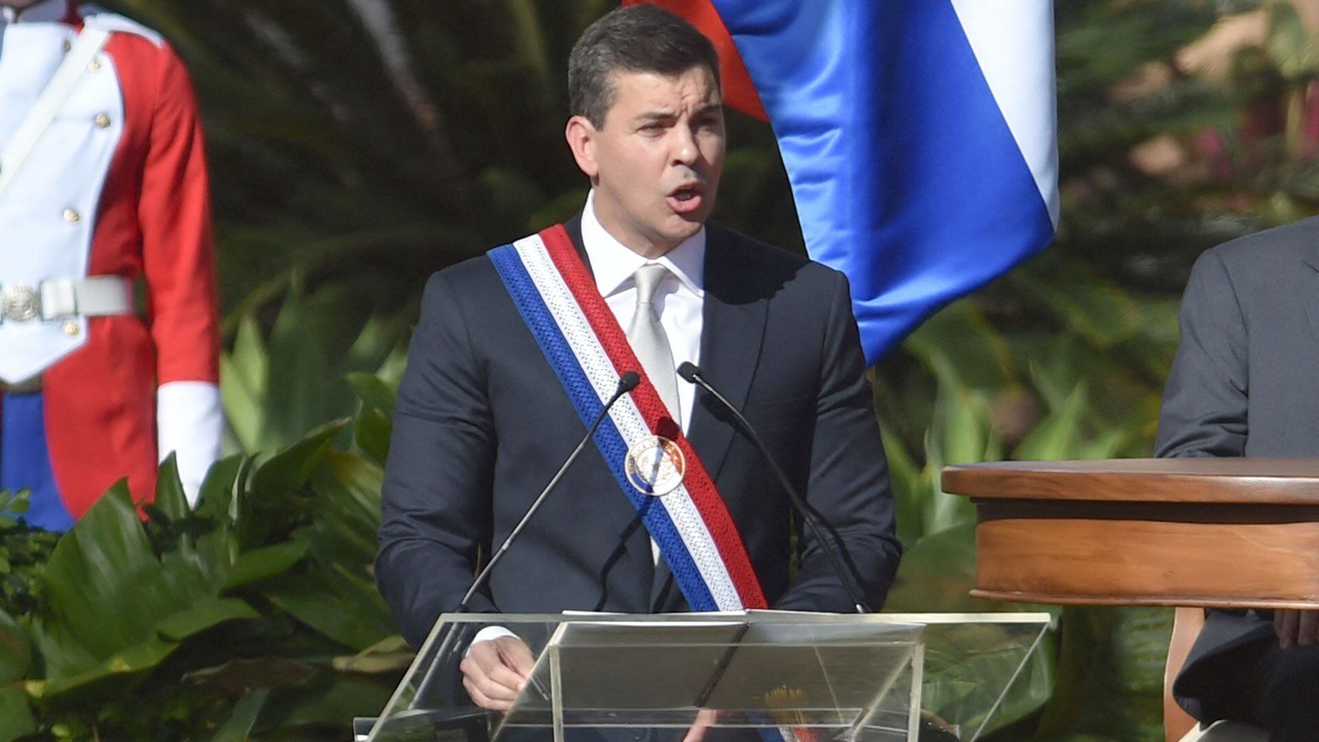 El primer discurso de Santiago Peña como presidente de Paraguay (Norberto DUARTE/AFP)