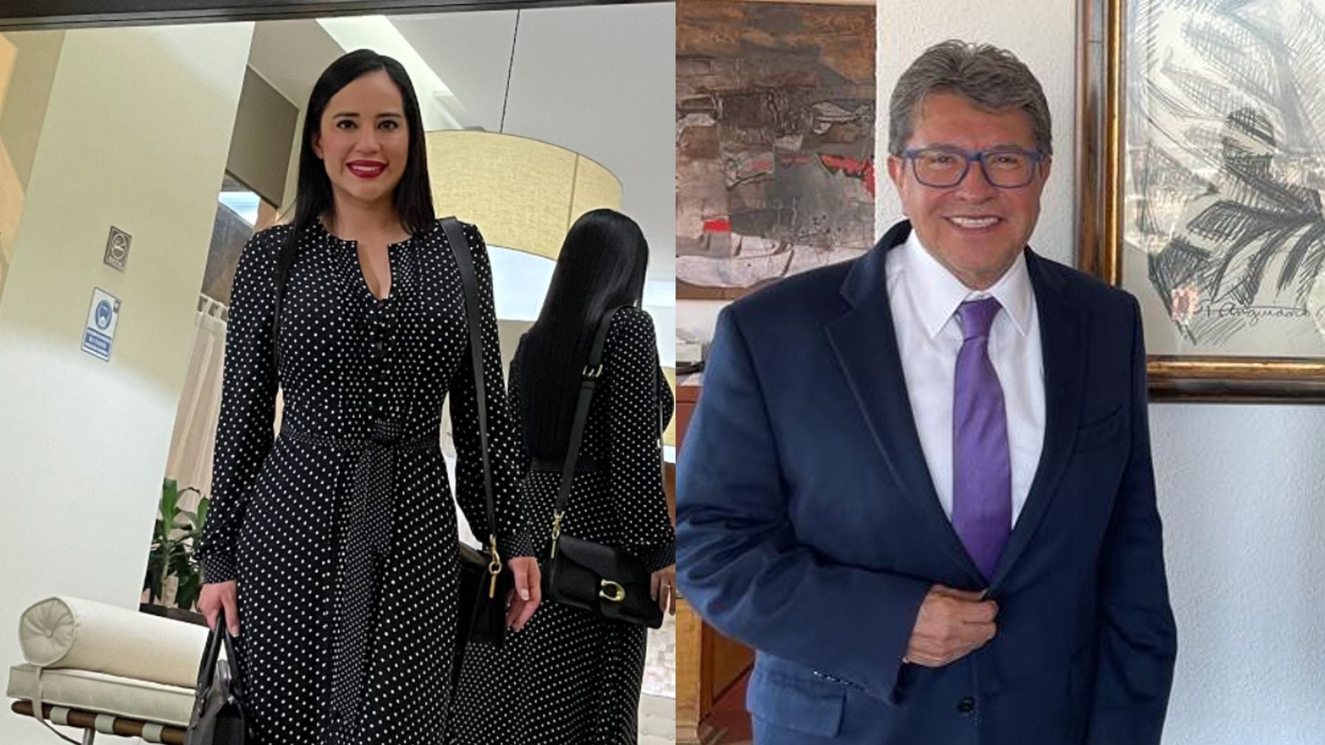 Ricardo Monreal defendeu Sandra Cuevas do cerco do judiciário na Cidade do México (Foto: Twitter/ @RicardoMonrealA/@SandraCuevas_)