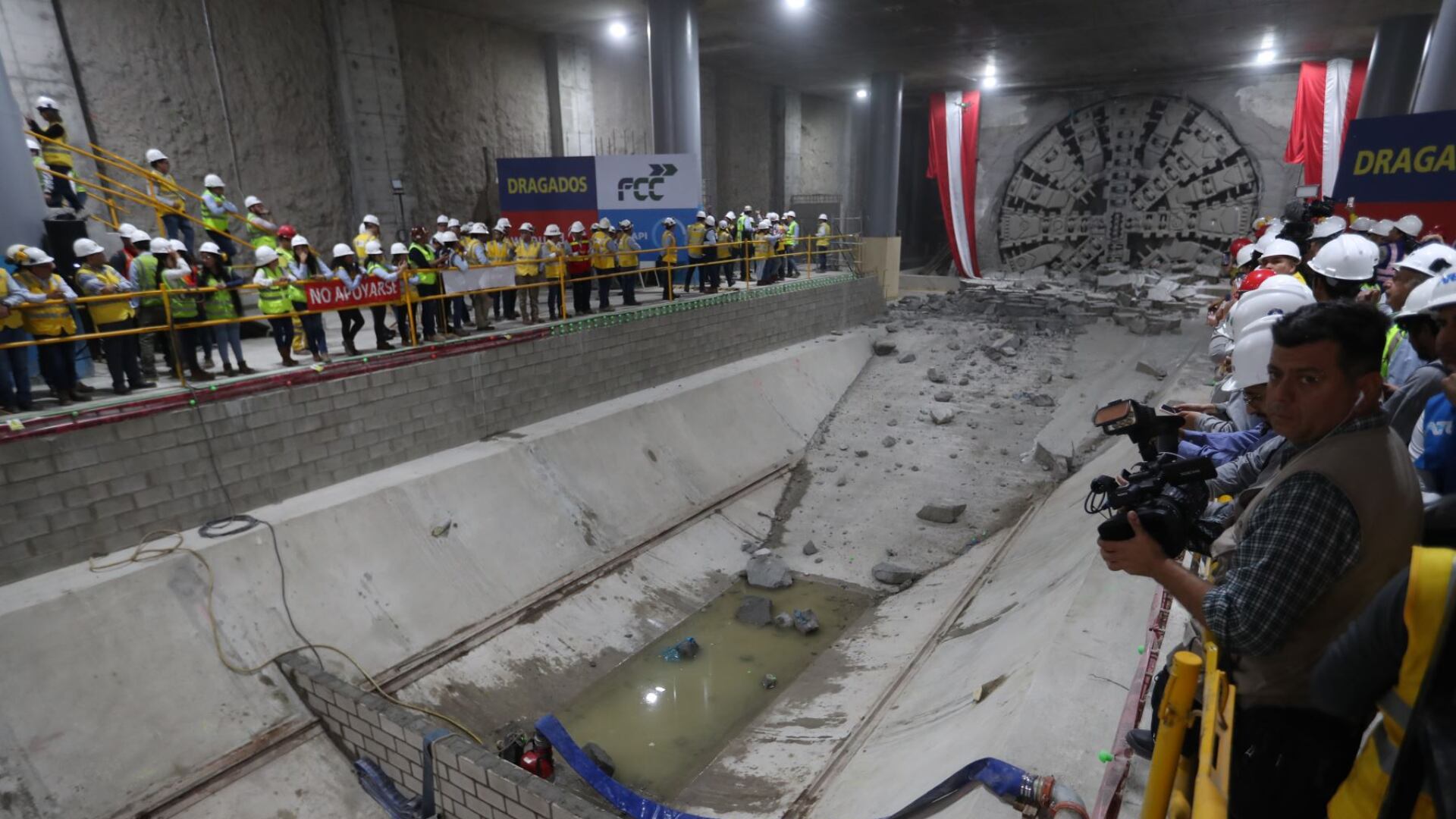 La tuneladora “Micaela” es una maquinaria que realiza diversos trabajos en esta obra de excavación para la Línea 2 de Metro de Lima.|ANDINA