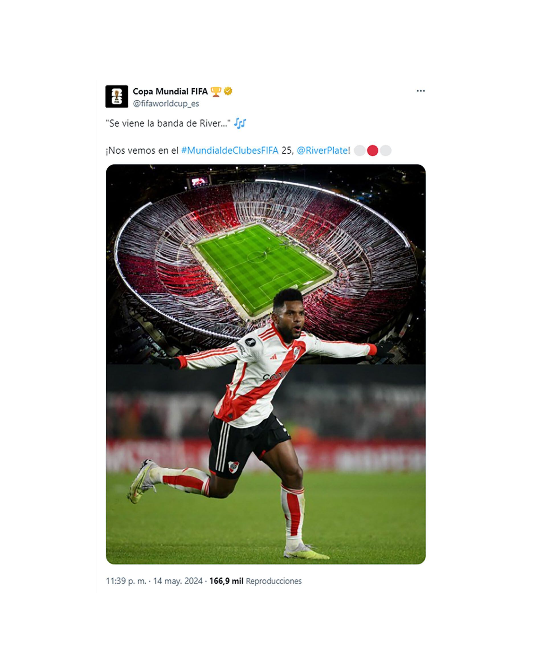 Los mensajes de FIFA para River