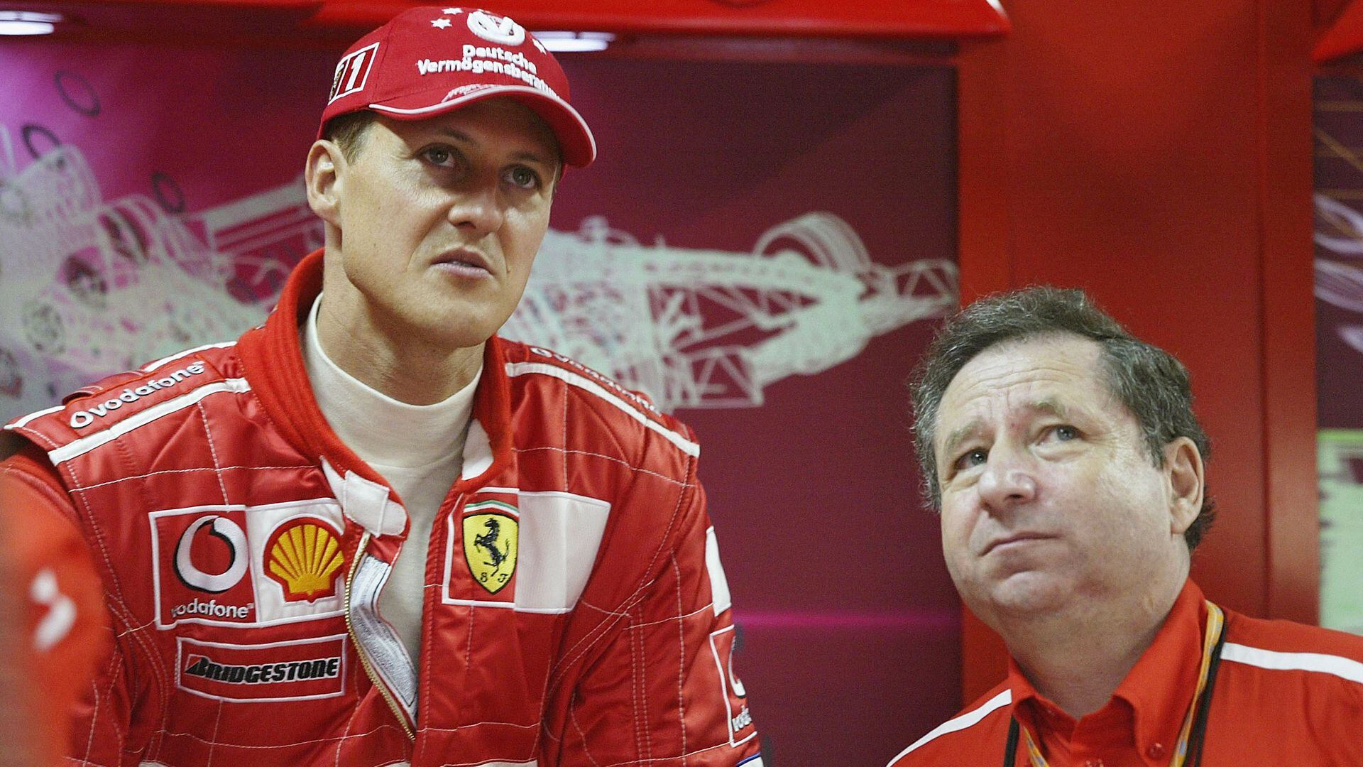 Michael Schumacher junto a Jean Todt en la época de oro de Ferrari (Getty Images)