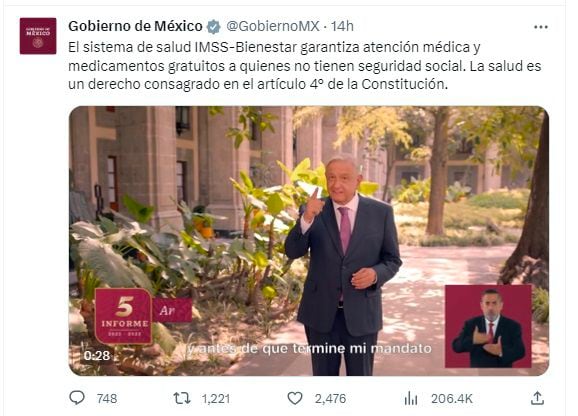 Los spots fueron compartidos en la red social X del Gobierno de México. (Impresión de pantalla)