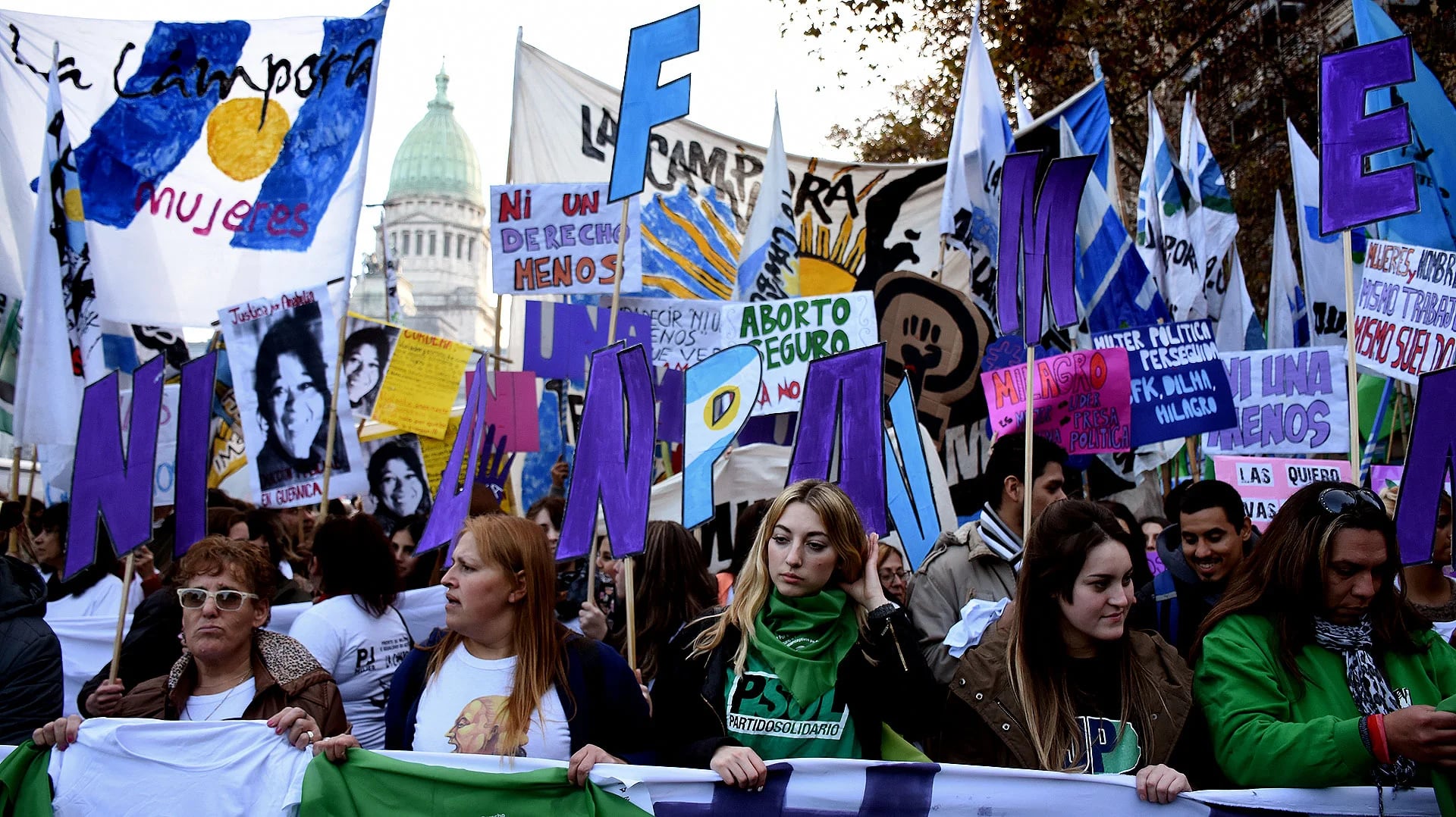 La Cámpora fue una de las agrupaciones políticas que participó de la convocatoria (Nicolás Stulberg)