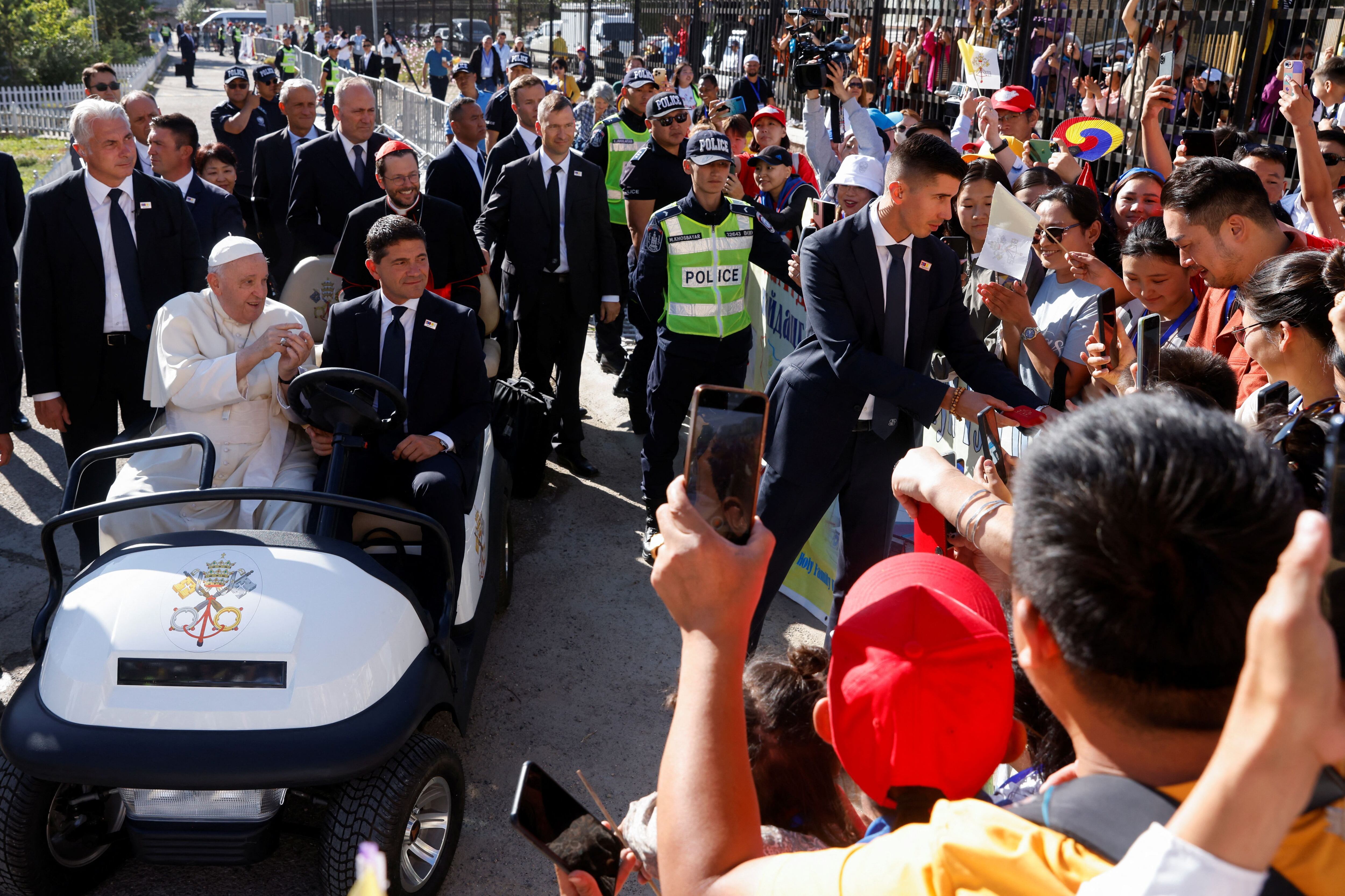 El papa Francisco en Ulán Bator, Mongolia 2 de septiembre de 2023. REUTERS/Carlos García Rawlins