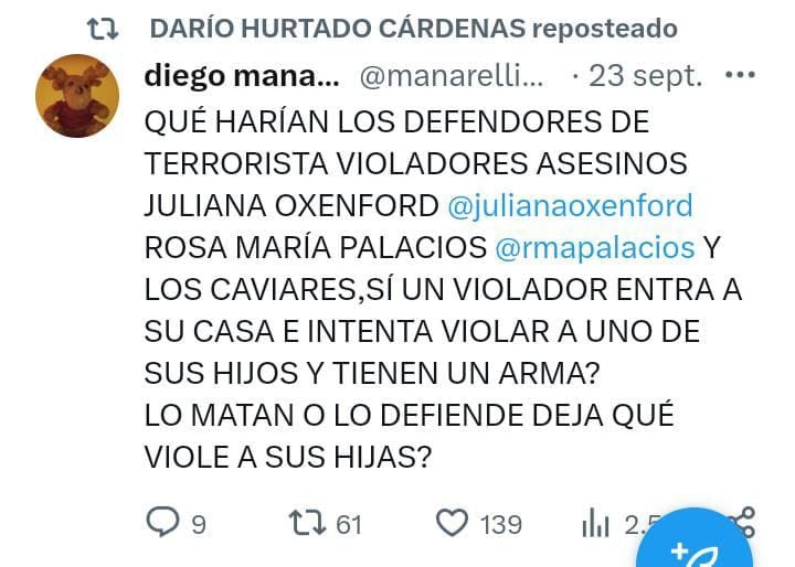 Jefe de Seguridad del Congreso tiene reposteos agraviantes contra periodistas y miembros de la JNJ. (Captura)