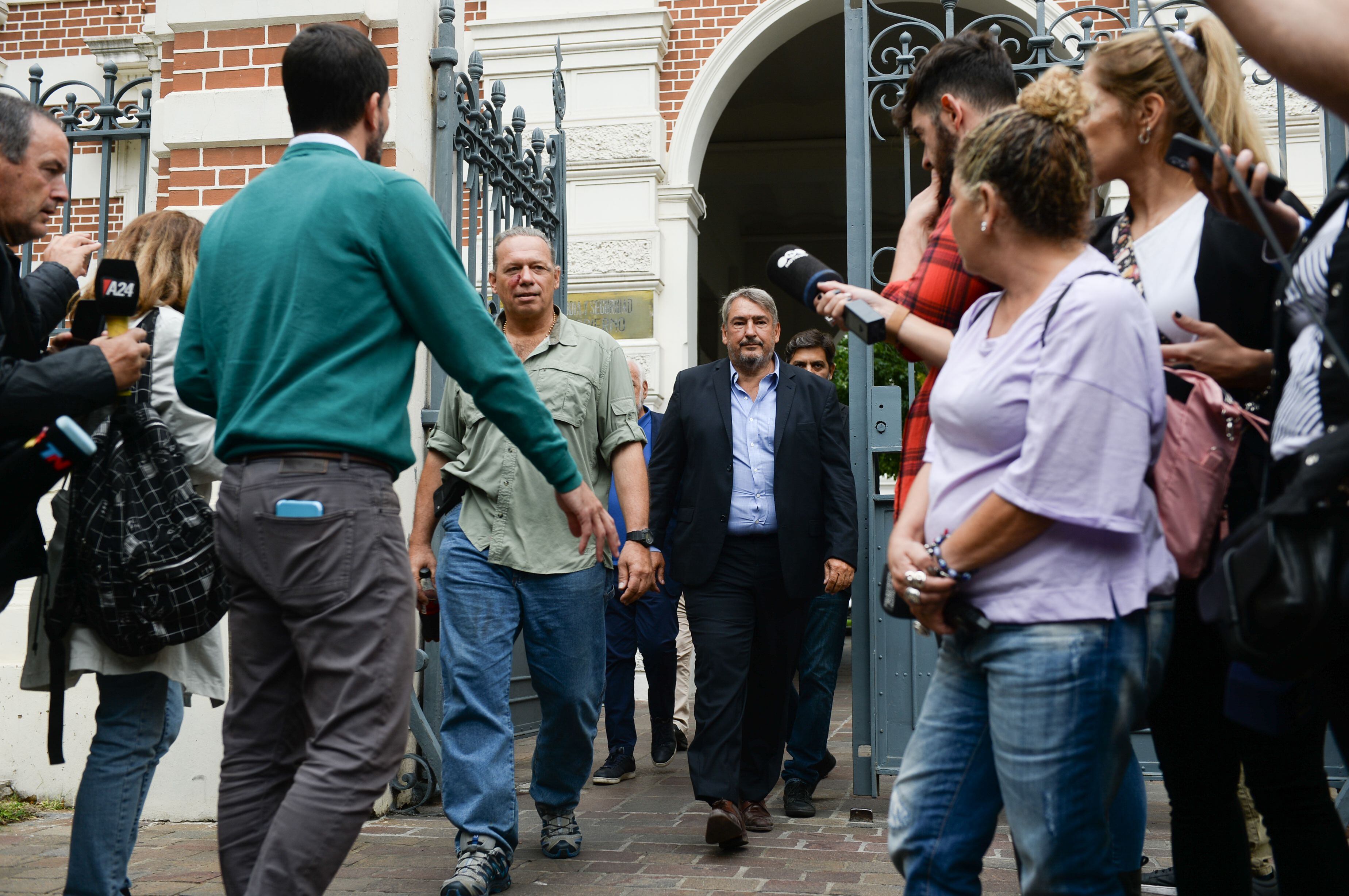 Berni en gobernación despues de la reunion con Kicillof